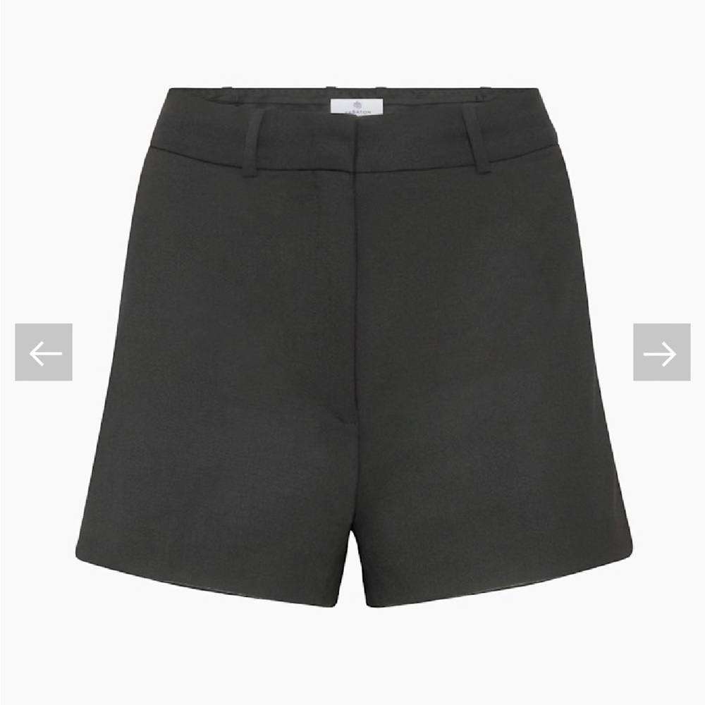 Babaton Charcoal High-Rise Tailored Bermuda Shorts